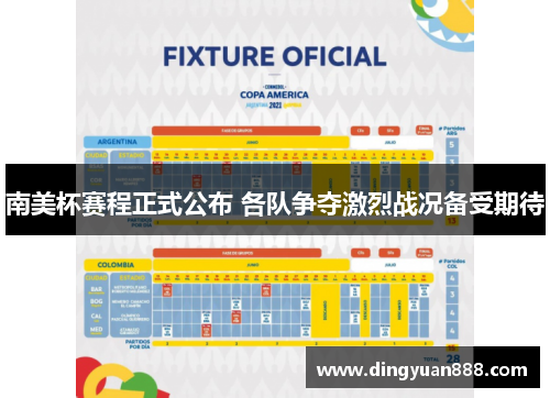 南美杯赛程正式公布 各队争夺激烈战况备受期待